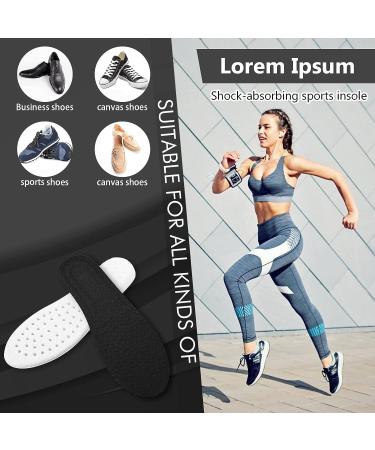 Memory Foam Cropable Comfort Insoles for Women US 5-8 - Shock Absorption Support Pads - Breathable Sports Insoles - Black - Buy Online on SooperMarket.com