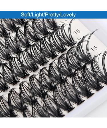 Bransfy False Eyelashes Clusters 280pcs DIY D Curl Individual Lash Extensions | Faux Mink Long Mixed Lash Clusters 9-16mm | 40D-0.07D - Buy Online on SooperMarket.com