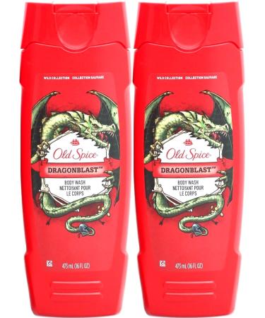 Old Spice Wild Collection Body Wash Dragonblast 16 Fluid Ounce (Pack of 2)