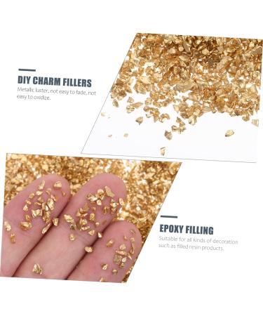 WOONEKY 1 Glass in Bulk DIY Crafts Bulk Epoxy Resin Mini Wooden Decorations Vintage Glass Vintage Bud Irregular Glass Glitter Manicure Fillers Bulk Chips Accessories Nail 0.5X0.3cm Golden - Buy Online on SooperMarket.com