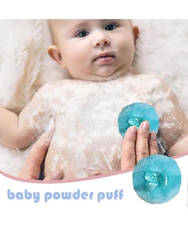 Body Powder Puff - Ultra Soft Round Face Body Powder Puff with Ribbon Bow - Body Powder Applicator for Baby Kid Adult Makeup Tool for Home & Travel Blue - Buy Online on SooperMarket.com
