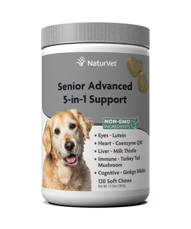 NaturVet Senior Advanced 5-in-1 Support 120 Soft Chews 12.6 oz (360 g)