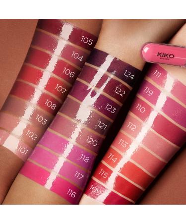 KIKO Milano Unlimited Double Touch 121 Dark Rosy Chestnut | Long-Lasting Liquid Lipstick with Bright Finish - Buy Online on SooperMarket.com