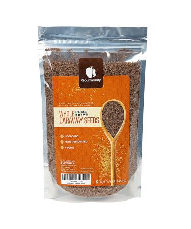 Gourmanity 1lb Whole Caraway Seeds, Caraway Seeds For Bread, Caraway Seeds For Cooking, Caraway Seeds For Baking Bread, Seeds For Ground Caraway, Caraway Seeds For Grinder Refill, Kosher