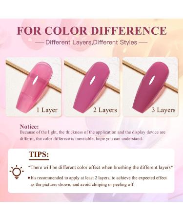 MEET ACROSS Pink Color Changing Gel Nail Polish Set - Mood Temperature Change Translucent Nude Pink Gel Polish with Foil & Crystal Accents - Buy Online on SooperMarket.com