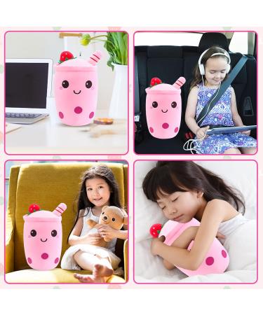 Guiffly Bubble Tea Plush Boba Fluffy Cuddle Pillow Toy - Pink - Buy Online on SooperMarket.com