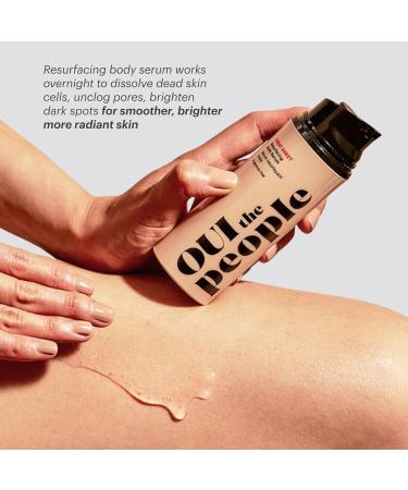 OUI the People Resurfacing Body Serum - AHA BHA & PHA Exfoliator for Smoother Skin - 3.3 oz | Overnight Dead Skin Cell Remover & Pore Unclogger - Buy Online on SooperMarket.com