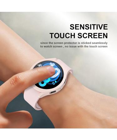 Samsung Galaxy Watch 5/4 40mm Screen Protector Case + Tempered Glass Film Set - 6 Pack Hard PC Cover + 8 Pack Protective Bumper Shell - Black, Silver, Pink, Clear, Rose Gold, Leopard - Buy Online on SooperMarket.com