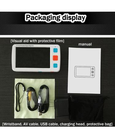 Digital Video Magnifier Handheld Portable Mobile Electronic Reading Aid Portable Digital Video Magnifier 5 Inch Low Vision Magnifier with 2x-32x Times Zoom Black - Buy Online on SooperMarket.com