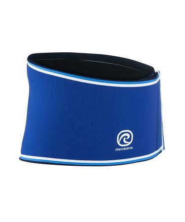 Rehband rx back bandage - 7mm neoprene stabilizer belt for back and lumbar spine anatomical back support belt for fitness strength sport & everyday life blue s