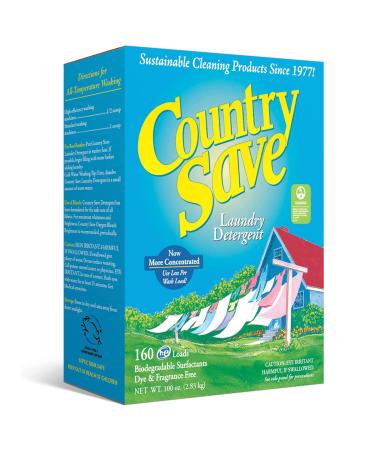 - HE Natural Laundry Detergent Clear and Free of Fillers and Chemicals - Sensitive Washing Detergent Safe for Babies - Country Save Laundry Detergent 100 oz (160 loads) 10 Pound (Pack of 1)