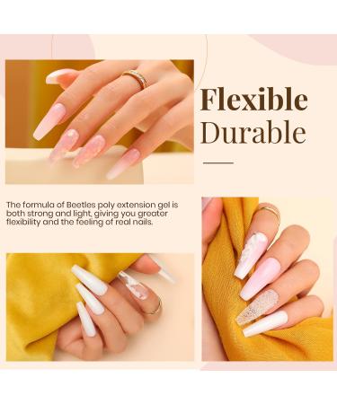 Beetles Poly Nail Extension Gel Kit 3 Colors 1OZ All-in-One French Kit Tyro Nail Salon Mother's Day Gift A-Nude-001 - Buy Online on SooperMarket.com
