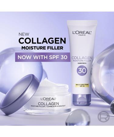 L'Oreal Paris Collagen Moisture Filler Face Cream with SPF 30 | Anti-Aging Moisturizer & Daily Sunscreen | Includes Free Face Serum Sample - Buy Online on SooperMarket.com