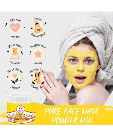 Natrulo Face Mask Powder | 2 oz All Natural DIY Mud Mask for Acne Scars & Oily Skin - 10% Sulfur Kaolin & Bentonite Clay Coconut Milk - Made in USA - Buy Online on SooperMarket.com