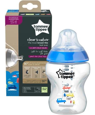 Tommee Tippee Ollie la Chouette 260ml Boy's Bottle - Closer to Nature Bottle - Buy Online on SooperMarket.com