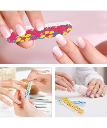 JSRQT Mini Nail Files Bulk Double Sided 100 Mini Nail Files for Natural Acrylic Fake Nails Emery Boards for Nails Nail Filer Professional Nail File Buffer Set Nails Accessories 150 Grit(10 Colors) - Buy Online on SooperMarket.com