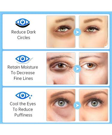NUEDESFXO Eye Gels with Marine Collagen & Hyaluronic Acid - Under Eye Patches for Puffy Eyes, Dark Circles, and Wrinkles - 12 Pcs - Buy Online on SooperMarket.com