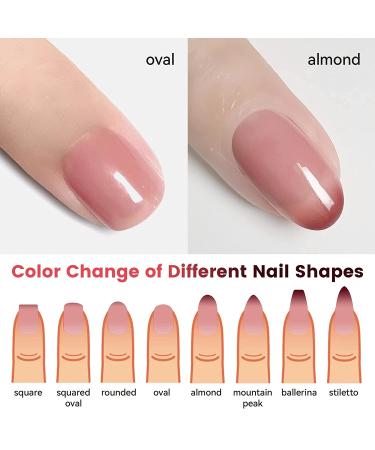 YTD Likomey Color Changing Gel Nail Polish 15ml - Burgundy Red to Nude Pink - Thermal Mood Temperature Change - UV Salon Quality for Autumn/Winter Manicure - Buy Online on SooperMarket.com