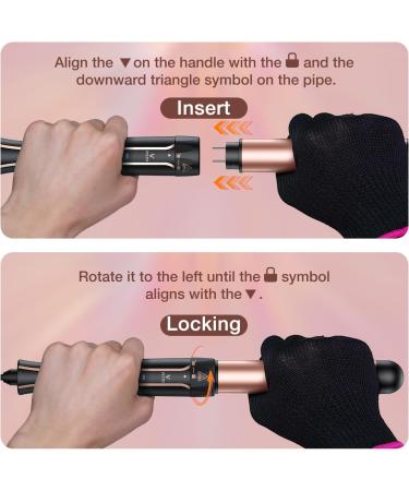 5 in 1 Curling Iron Set | Instant Heat Hair Curling Wand with Ceramic Wands & Accessories for Girls and Women - Black - Buy Online on SooperMarket.com