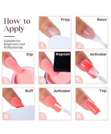 Beetles Dipping Powder Nail Starter Kit - 6 Color Set for French Manicure - Nail Art Kit with Essential Tools - Withering Rose II - Buy Online on SooperMarket.com