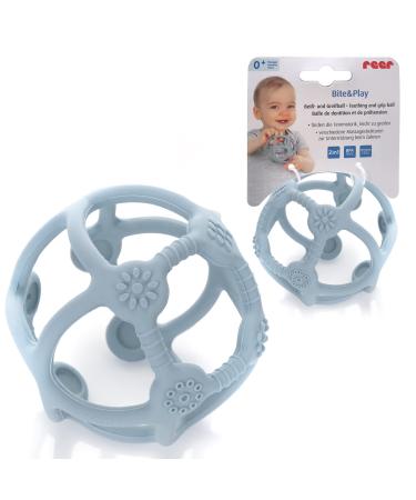 reer Bite&Play teething and grasping ball for babies teething ring and toy for toddlers great gift blue