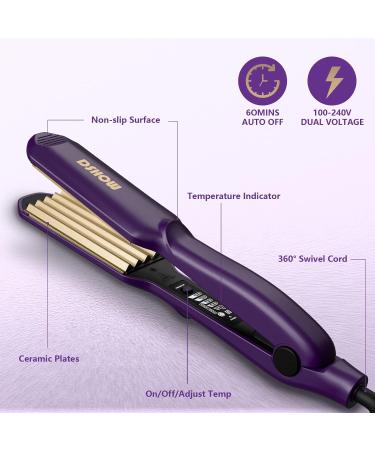 DSHOW Hair Crimper Iron - Volumizing Hair Waver with Titanium Ceramic Plates (Purple) - Buy Online on SooperMarket.com