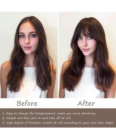 2PCS Curved Wispy Bangs Hair Clip Extensions - Natural Black - Buy Online on SooperMarket.com