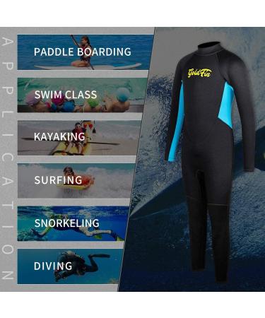 Goldfin Kids Wetsuit 3mm Neoprene Fullsuit Back Zip for Boys - Black, Size 10 - Buy Online on SooperMarket.com