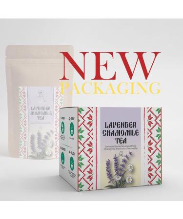 Lavender and Chamomile Tea by Amelia Rose | Sleep Tea | Relax Tea | 50 Tea Bags | 100% Natural Lavender and Chamomile Herbal Tea - Buy Online on SooperMarket.com