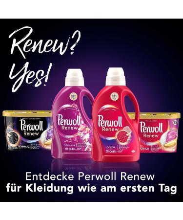 Perwoll Renew Flower Sea Liquid Detergent - 2x25 Washes for Black Laundry Revives Dark Colors & Gently Cleans with Seductive Fragrance - Buy Online on SooperMarket.com