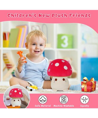 Yamepuia Mushroom Cat Plush Pillow - 11 Stuffed Animal Toy for Kids - Birthday Gift for Girls and Boys - Buy Online on SooperMarket.com