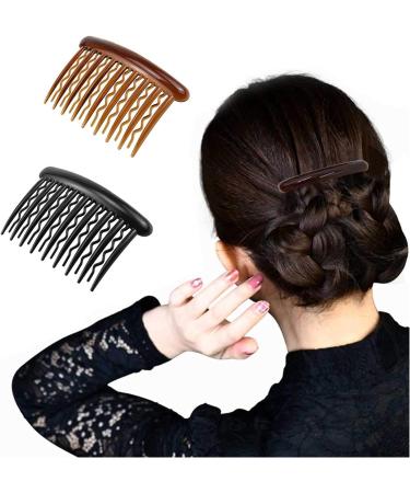 8 Piece Plastic Hair Comb Set for Fine Hair & Bridal Veils - Elegant Teeth Hairpins Side Combs & Hair Jewelry - Buy Online on SooperMarket.com
