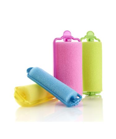 Conair Hair Rollers, Hair Curlers with Self Grip, Foam Rollers in Neon Colors, Assorted Sizes, 48 Pack