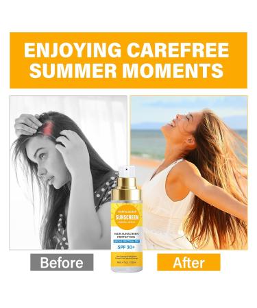 Hair & Scalp Sunscreen SPF 30 Scalp Protector Spray Prevent Hair Color Fade/Dryness Suitable for Hiking/Beach/Running Non-Greasy Formula - Buy Online on SooperMarket.com