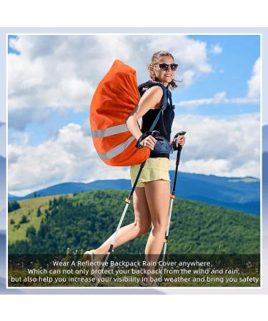 Kigeli 4 Pcs Rainproof Backpack Cover for 35-50L Backpacks - Ideal for Hunting, Camping, Hiking, Biking - Reflective Straps, Anti-Slip Buckles - Buy Online on SooperMarket.com