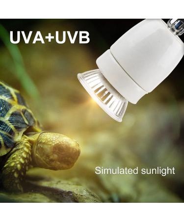 CPRosp Dimmable Heat Lamp for Reptiles - E27 Ceramic with 2 Spot Lamps 360 Rotatable 1.8m Cable - Perfect for Lizards & Turtles - Buy Online on SooperMarket.com