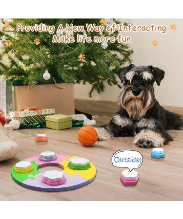 Shop Mmggaish 8 Colorful Dog Buttons for Communication | Complete Pet Training Set with 50 Stickers & Fixing Pads | International Shipping Available - Buy Online on SooperMarket.com