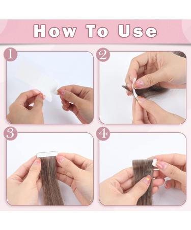 Vlasy Hair Extension Tapes Tabs - 60PCS Double Sided Wig Tape for Human Hair Extensions - Buy Online on SooperMarket.com