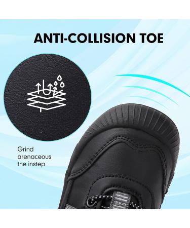 Yapoly Hiking Shoes for Boys and Girls - Waterproof Outdoor Athletic Shoes for Kids - Non-slip Trekking Shoes for Toddlers to Big Kids - Black - Buy Online on SooperMarket.com