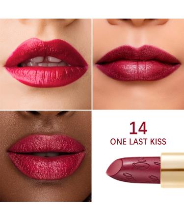 Oulac Metallic Gloss Lipstick - Long-Lasting Vegan Waterproof - One Last Kiss (Vampire Red) - 4.3g - Buy Online on SooperMarket.com