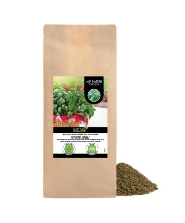 Basil grated (500g 1.1lb) basil gently dried 100% pure and natural for the preparation of spice mixtures 500 GR