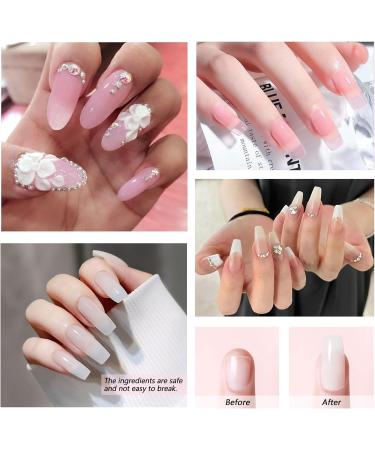 Acrylic Nail Kit - Acrylic Powder Set with Pink White Clear Colors Acrylic Powder and Acrylic Liquid with Acrylic Nail Brush Nail Acrylic Powder Set for Nails Extension Kit Nail Art Pink White Clear 3 Colors - Buy Online on SooperMarket.com