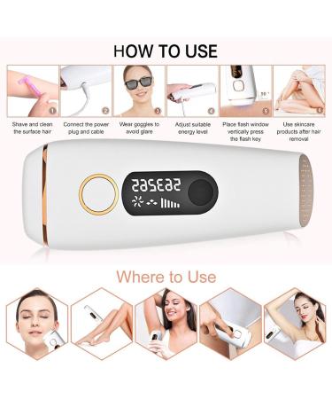 5 Light Intensity IPL Hair Removal Device - Whole Body Laser Hair Removal Solution - Buy Online on SooperMarket.com
