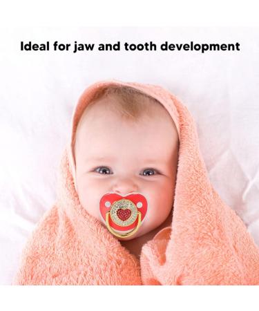 Buy Exquisite Red Silicone Bling Baby Pacifier Set | Comfortable for Sleeping | International Shipping Available - Buy Online on SooperMarket.com