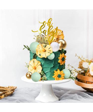 29 PCS Colorful Balloon Cupcake Topper Set for Wedding, Baby Shower, Birthday Party - White, Gold, Green - Buy Online on SooperMarket.com