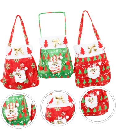 Gogogmee Santa Present 3pcs Christmas Candy Bag Candy Bags Christmas Tote Bags Xmas Bags Bag Backpack Decorate - Buy Online on SooperMarket.com