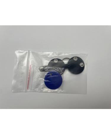 Personalized Dog Brand Pocket with Push Button - Engraved Synthetic Leather Tags in Blue Black Red Yellow | 30mm Control Space - Buy Online on SooperMarket.com