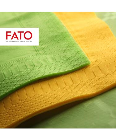 Fato Disposable Paper Napkins - 100 Pack Apple Green 24x24cm 4-Fold 2-Layer Eco-Friendly & FSC Certified for Aperitifs & Cocktails - Buy Online on SooperMarket.com