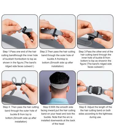 2PC Hair Cutting Edge Stencil & Fade Comb Set | Silicone Haircut Strap for Perfect Self-Cuts - Buy Online on SooperMarket.com