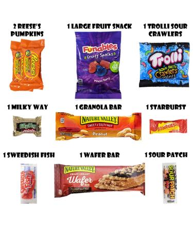 Deluxe Halloween Care Package for College Students and Military - Variety Snack Assortment for Men, Women, and Kids - Candy, Chocolate, Crackers, Cookies - Movie Night Treats - Buy Online on SooperMarket.com